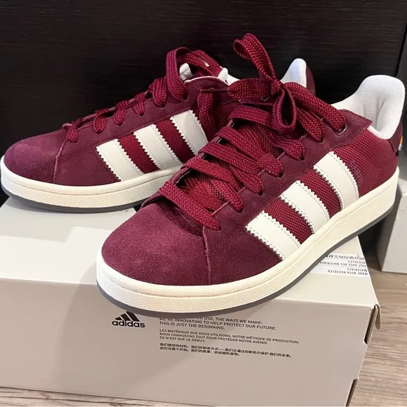 Adidas Campus 00s Men’s Adidas Sneakers - US Size 9, Brand New (Maroon/White)