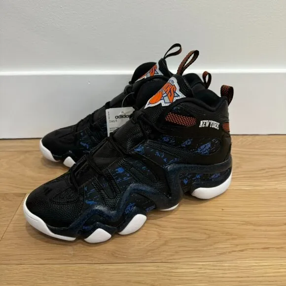 Adidas Crazy 8 New York Knicks Black Collegiate Royal Orange Size 9.5 S83937