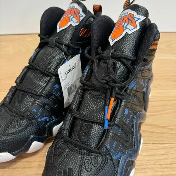 Adidas Crazy 8 New York Knicks Black Collegiate Royal Orange Size 9.5 S83937