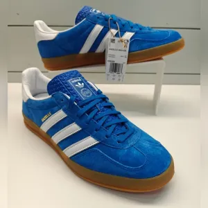 Adidas Gazelle Indoor Blue Bird Gum Casual Suede Leather Sneakers size Men's 11
