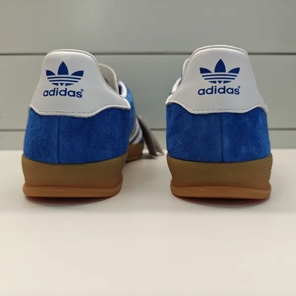 Adidas Gazelle Indoor Blue Bird Gum Casual Suede Leather Sneakers size Men's 11