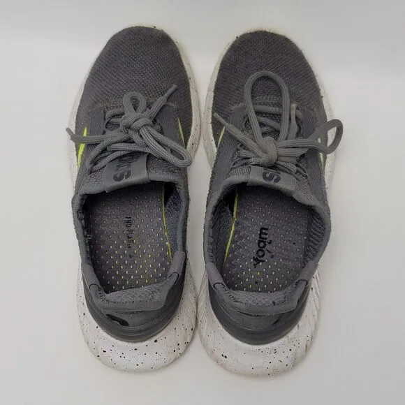 Adidas Men’s Kaptir 2.0 Running Slip On Sneakers Shoes Grey Yellow Size 7.5