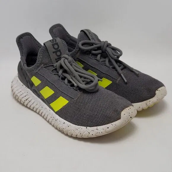 Adidas Men’s Kaptir 2.0 Running Slip On Sneakers Shoes Grey Yellow Size 7.5