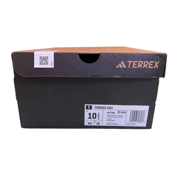 Adidas Men's Terrex AX4 Hiking Shoes Grey/Black Size 10.5  10 1/2 New
