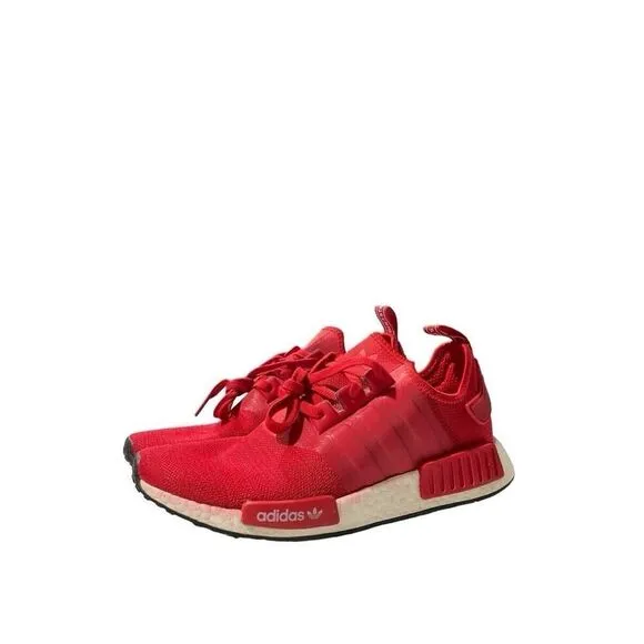Adidas NMD R1 Mens Size 10 Scarlet Red White Reflective Shoes Sneakers