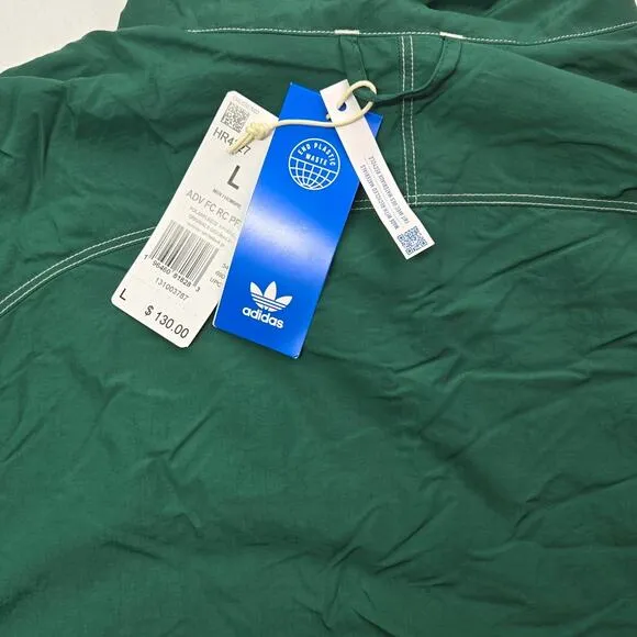 adidas Originals Adventure Reversible Polar Fleece Wonder White / Dark Green NWT