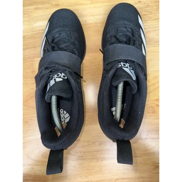 Adidas Powerlift 4 Weightlifting Training Strap Shoes Black White Mens 10 BC0343