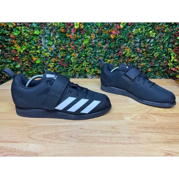 Adidas Powerlift 4 Weightlifting Training Strap Shoes Black White Mens 10 BC0343