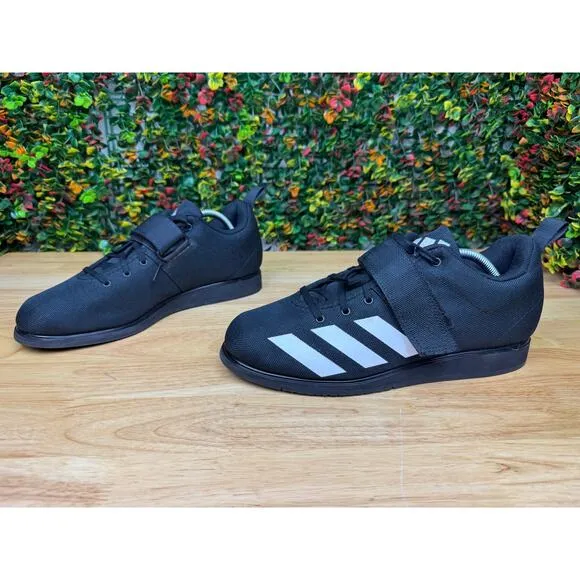 Adidas Powerlift 4 Weightlifting Training Strap Shoes Black White Mens 10 BC0343