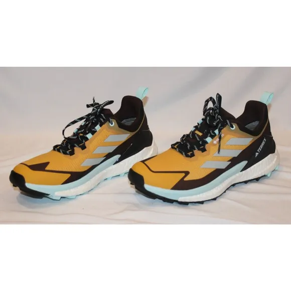 Adidas‎ Terrex Free Hiker 2 Low GT Gore-Tex Shoes Women's Sz 10 Yellow Silver