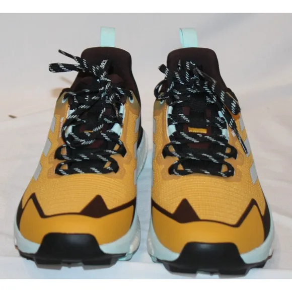 Adidas‎ Terrex Free Hiker 2 Low GT Gore-Tex Shoes Women's Sz 10 Yellow Silver