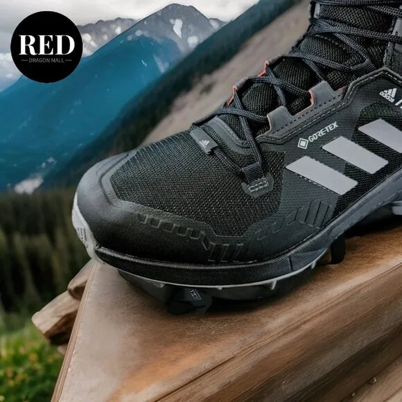 Adidas Terrex Swift R3 Mid Gore-Tex Hiking Shoes Black FW2762 - Men's Size 11