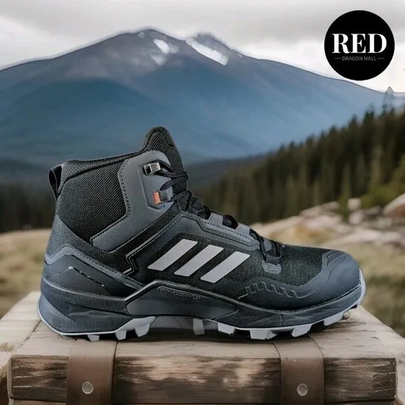 Adidas Terrex Swift R3 Mid Gore-Tex Hiking Shoes Black FW2762 - Men's Size 11