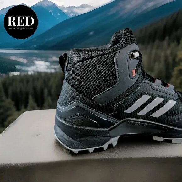 Adidas Terrex Swift R3 Mid Gore-Tex Hiking Shoes Black FW2762 - Men's Size 11