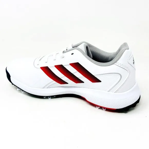 Adidas Traxion Lite Max White Black Red Mens Wide Waterproof Golf Shoes GV9674