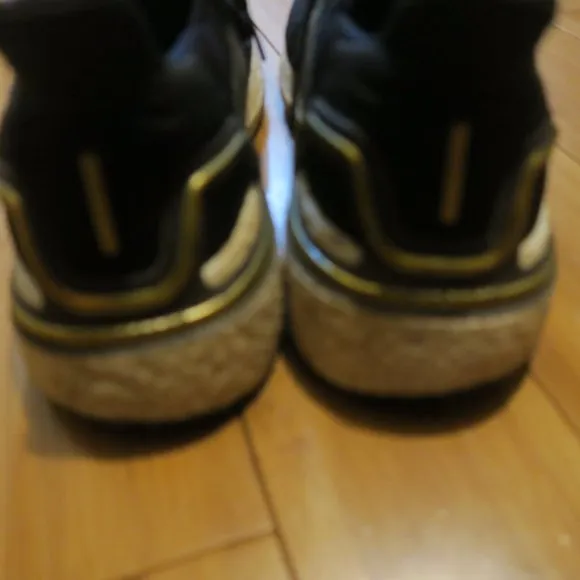 Adidas Ultraboost 20 Running Shoes US Men's 8.5 Black Metallic Gold White EE4393