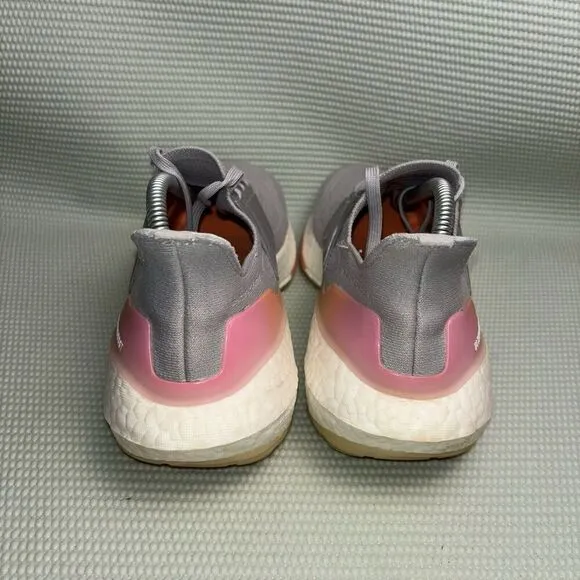 Adidas Ultraboost 21 Running Shoes Women’s Size 9.5 FY0397 Grey Orange White