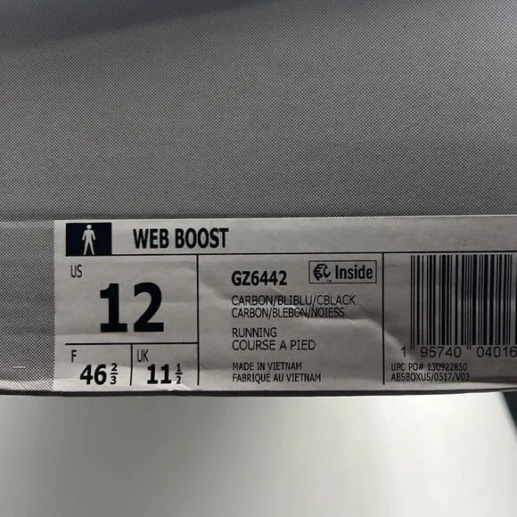 Adidas Web boost running casual ultra boost tech sneaker SHOES GZ6442 NWB Men 12