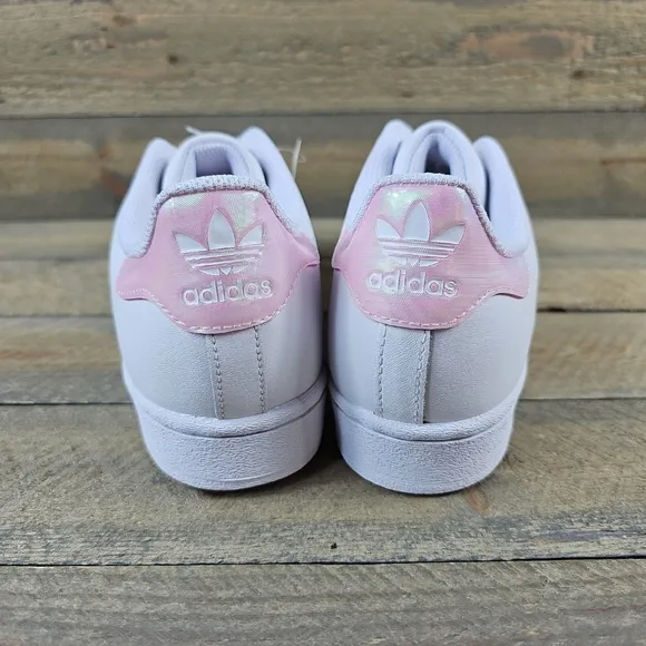 adidas Women's Superstar Originals Cloud White/Clear Iridescent Pink