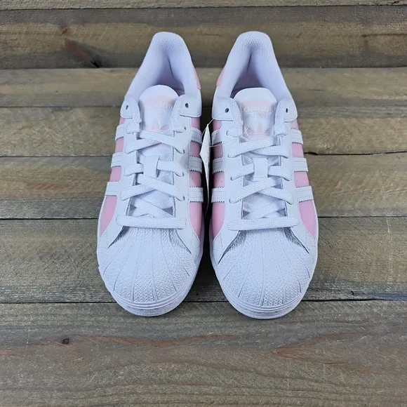 adidas Women's Superstar Originals Cloud White/Clear Iridescent Pink