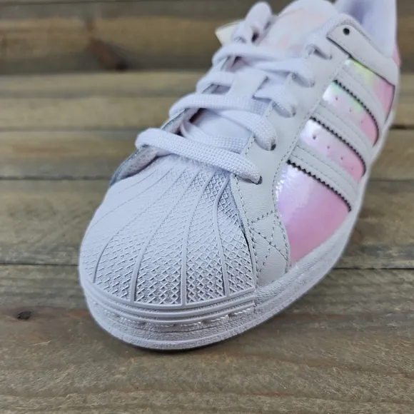 adidas Women's Superstar Originals Cloud White/Clear Iridescent Pink