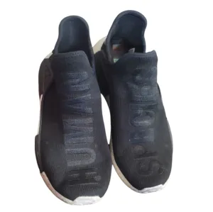 Adidas x Pharrell Williams NMD human race species black athletic shoes sneakers