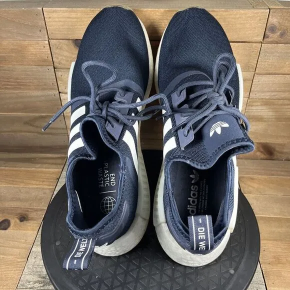 Adidas NMD_R1 Mens Size 12 Running Athletic Lace Up Sneakers Blue Training Shoes