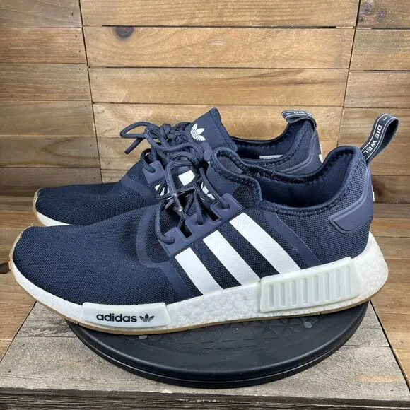 Adidas NMD_R1 Mens Size 12 Running Athletic Lace Up Sneakers Blue Training Shoes
