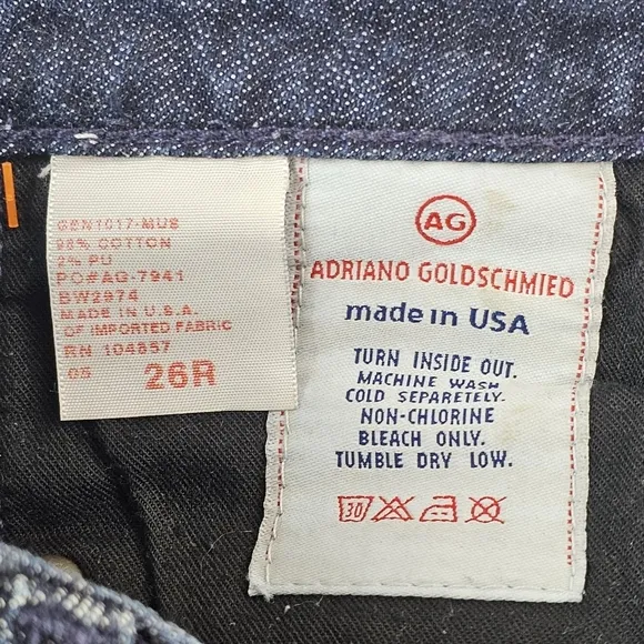 AG Adriano Goldschmied Jeans the Elite Women’s 26R USA Made Dark Denim bootcut