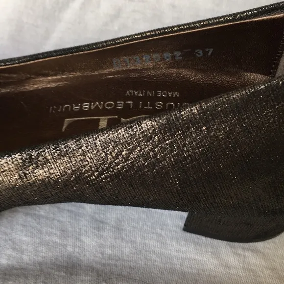 AGL black/brown block heel pointed toe pump size 37