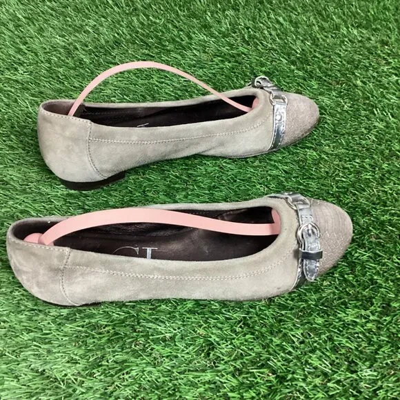 AGL Cap Toe Ballet Flats Beige Cap Toe 36