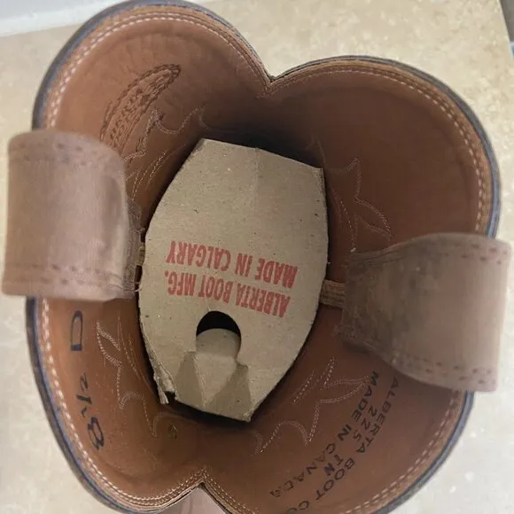 Alberta Boot Bow Cowboy Cowgirl Leather Boots Women Size 8.5 D NWOB