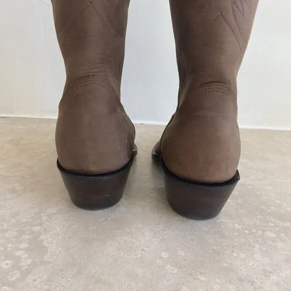 Alberta Boot Bow Cowboy Cowgirl Leather Boots Women Size 8.5 D NWOB