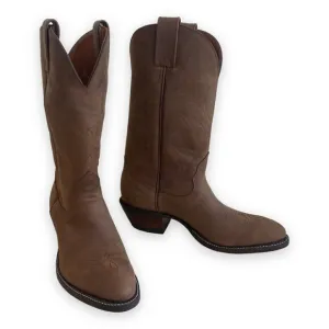 Alberta Boot Bow Cowboy Cowgirl Leather Boots Women Size 8.5 D NWOB