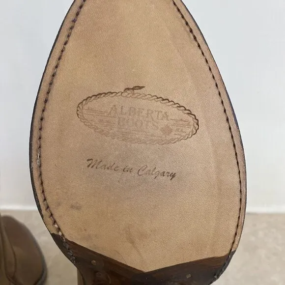 Alberta Boot Bow Cowboy Cowgirl Leather Boots Women Size 8.5 D NWOB