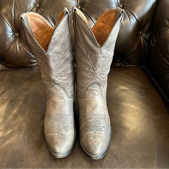 Alberta Boots men’s cowboy leather boots size 10 D (Regular Width)