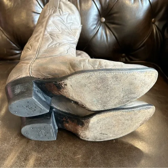 Alberta Boots men’s cowboy leather boots size 10 D (Regular Width)