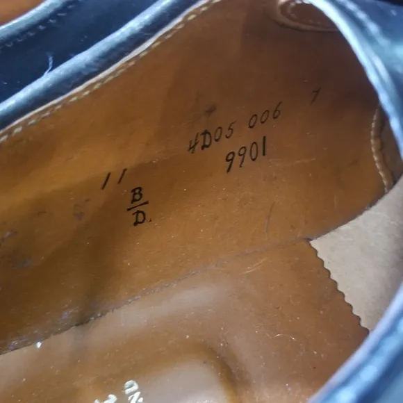 ALDEN Bootmaker Edition Size 11 B/D Black Leather