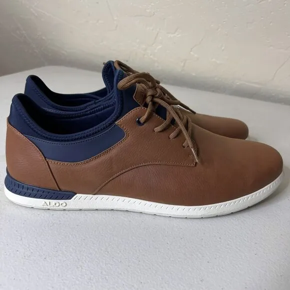 Aldo Shoes Mens US 12 Cognac Brown Chandler Hybrid Lace Up Casual