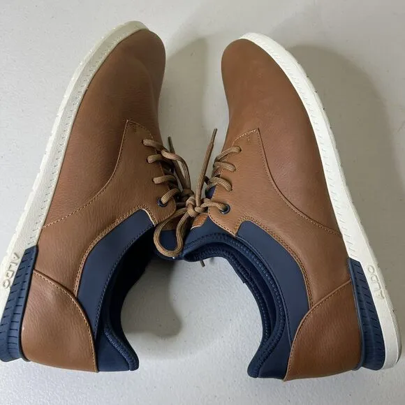 Aldo Shoes Mens US 12 Cognac Brown Chandler Hybrid Lace Up Casual