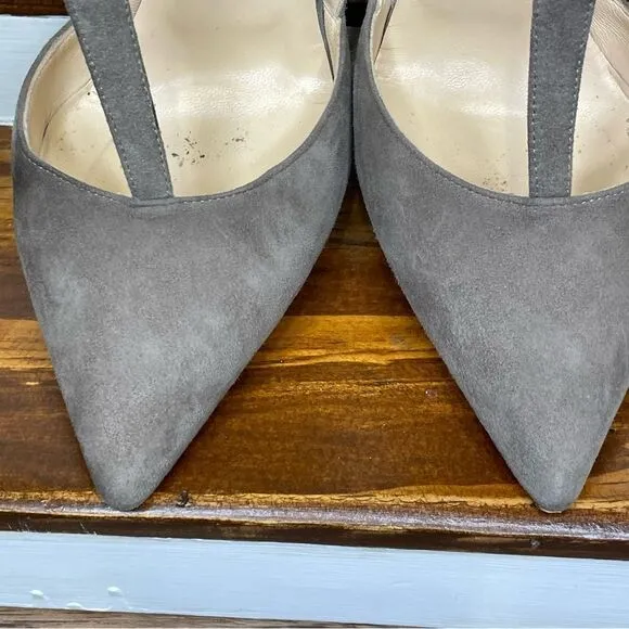 Alejandro Ingelmo Closed Pointed Toe Suede Leather Strappy Heels Size 36.5 / 6.5
