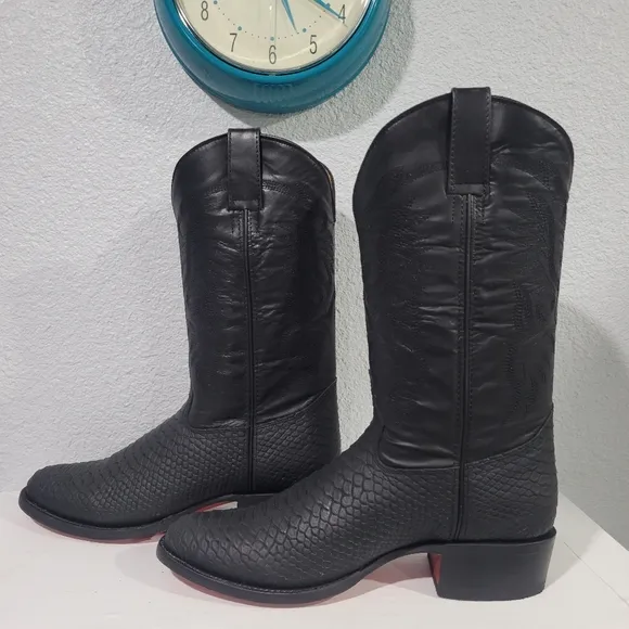 Alfa Black Python Boots, NEW! , SZ 10