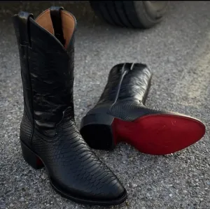 Alfa Black Python Boots, NEW! , SZ 10