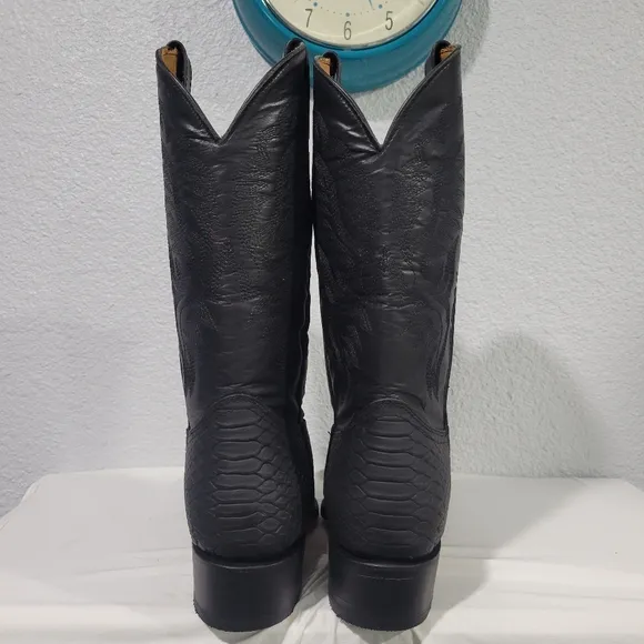 Alfa Black Python Boots, NEW! , SZ 10