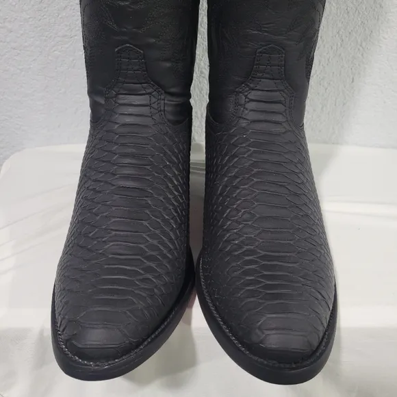 Alfa Black Python Boots, NEW! , SZ 10