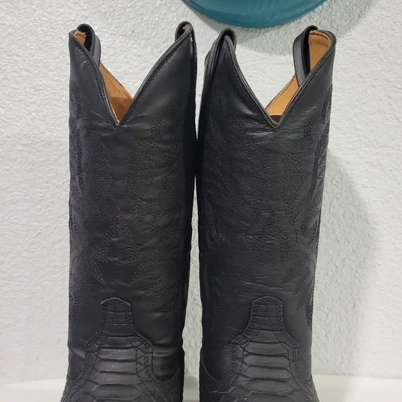 Alfa Black Python Boots, NEW! , SZ 10