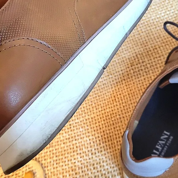 Alfani Shoes Men's Brown Faux-Leather Lace-up Oxford casual shoes comfortable