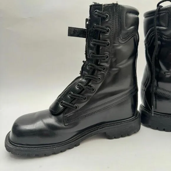 All American Boot MFG Men's 5W (Fits Women's ~8.5) Leather Center Zip Steel Toe