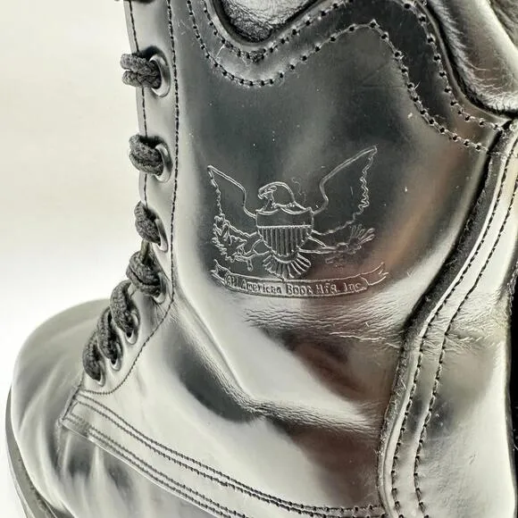 All American Boot MFG Men's 5W (Fits Women's ~8.5) Leather Center Zip Steel Toe