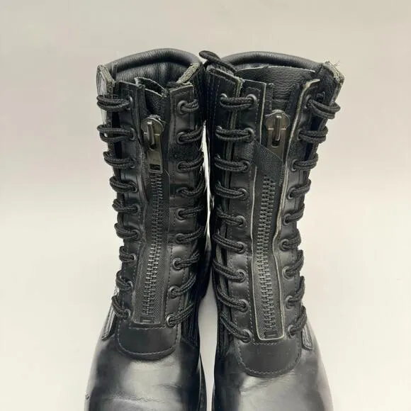 All American Boot MFG Men's 5W (Fits Women's ~8.5) Leather Center Zip Steel Toe